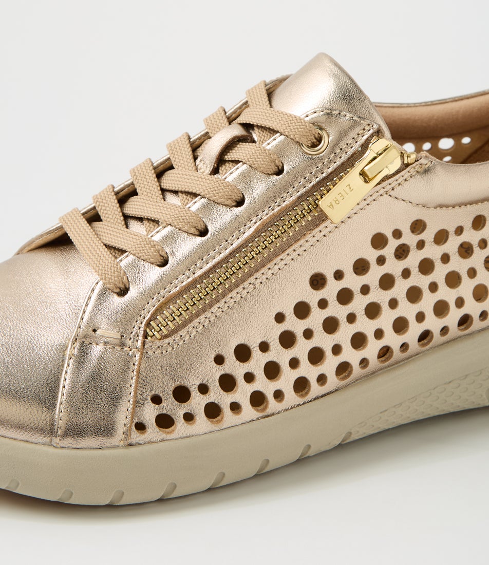 Shovo Xf Champagne Leather Sneakers Shovo Xf Champagne Leather Sneakers