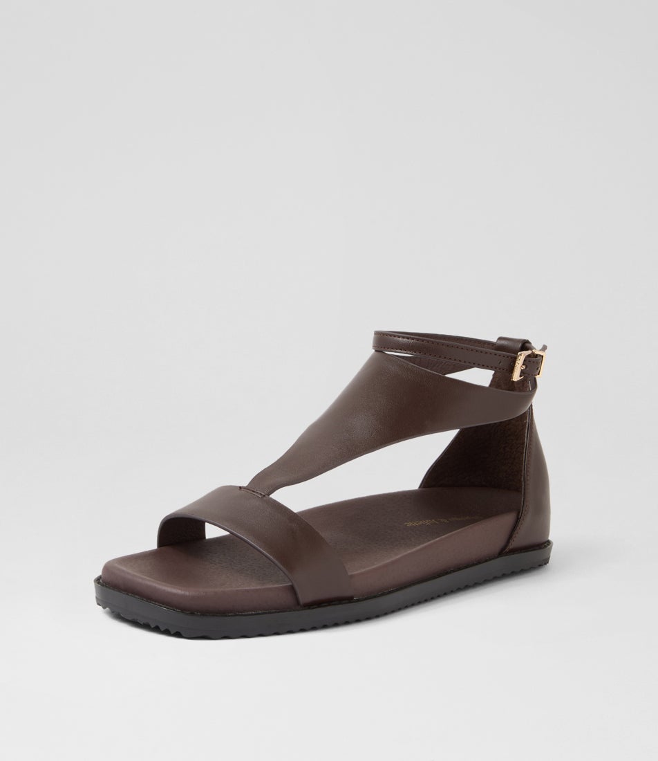 Rileya Choc Leather Sandals