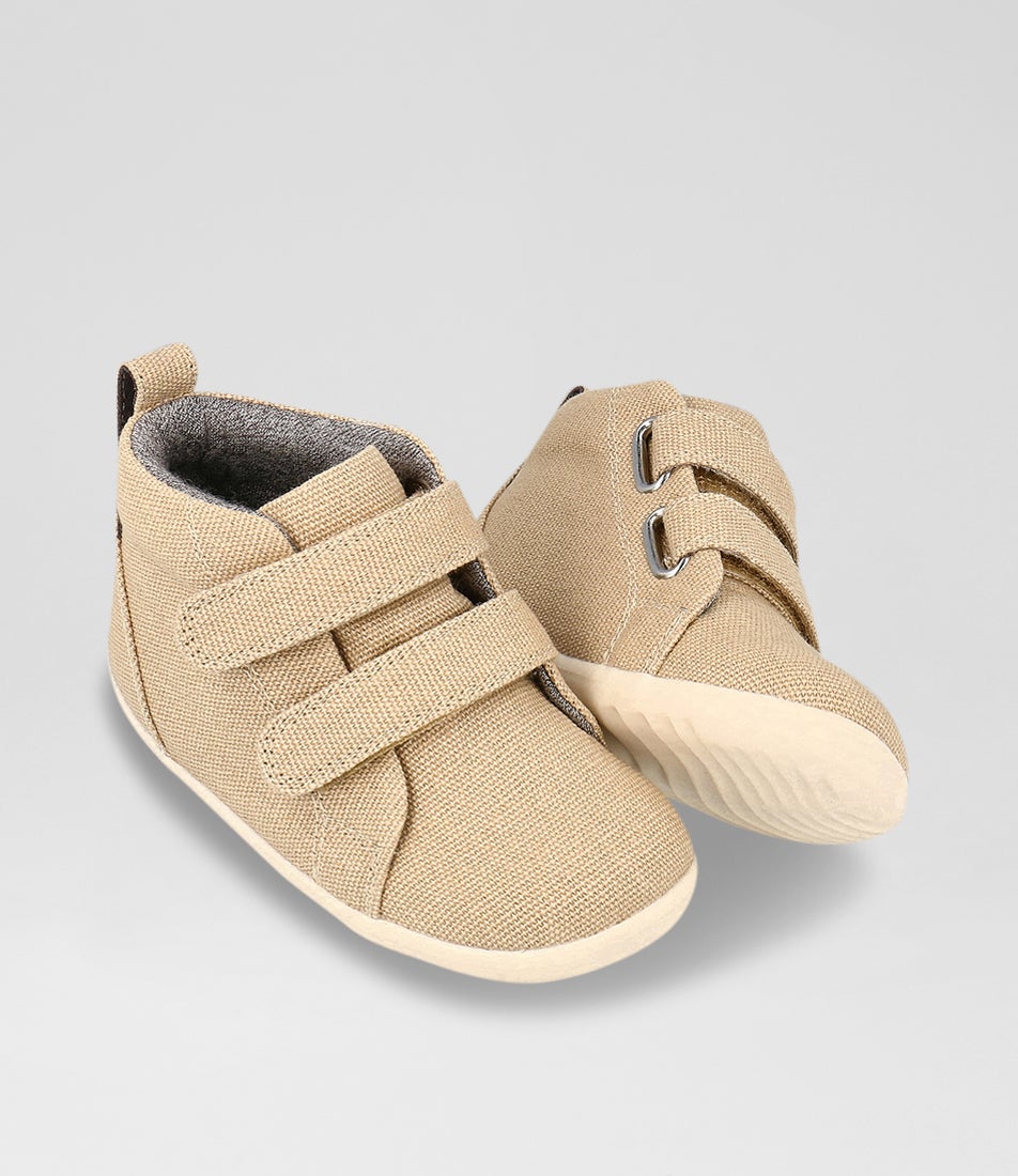 Su Grass Court High Infant Oat Milk Canvas Ankle Boots