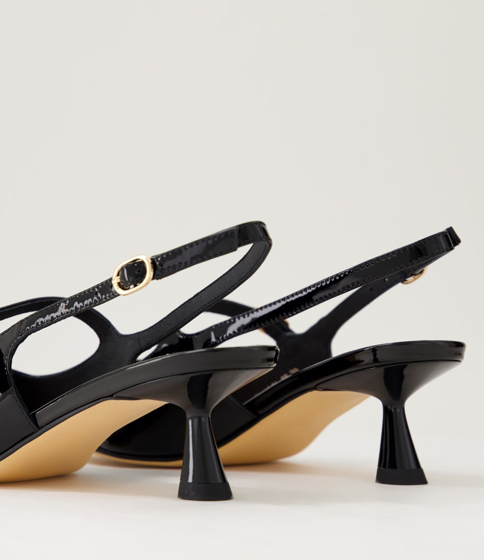Vamalia Black Patent Leather Heels