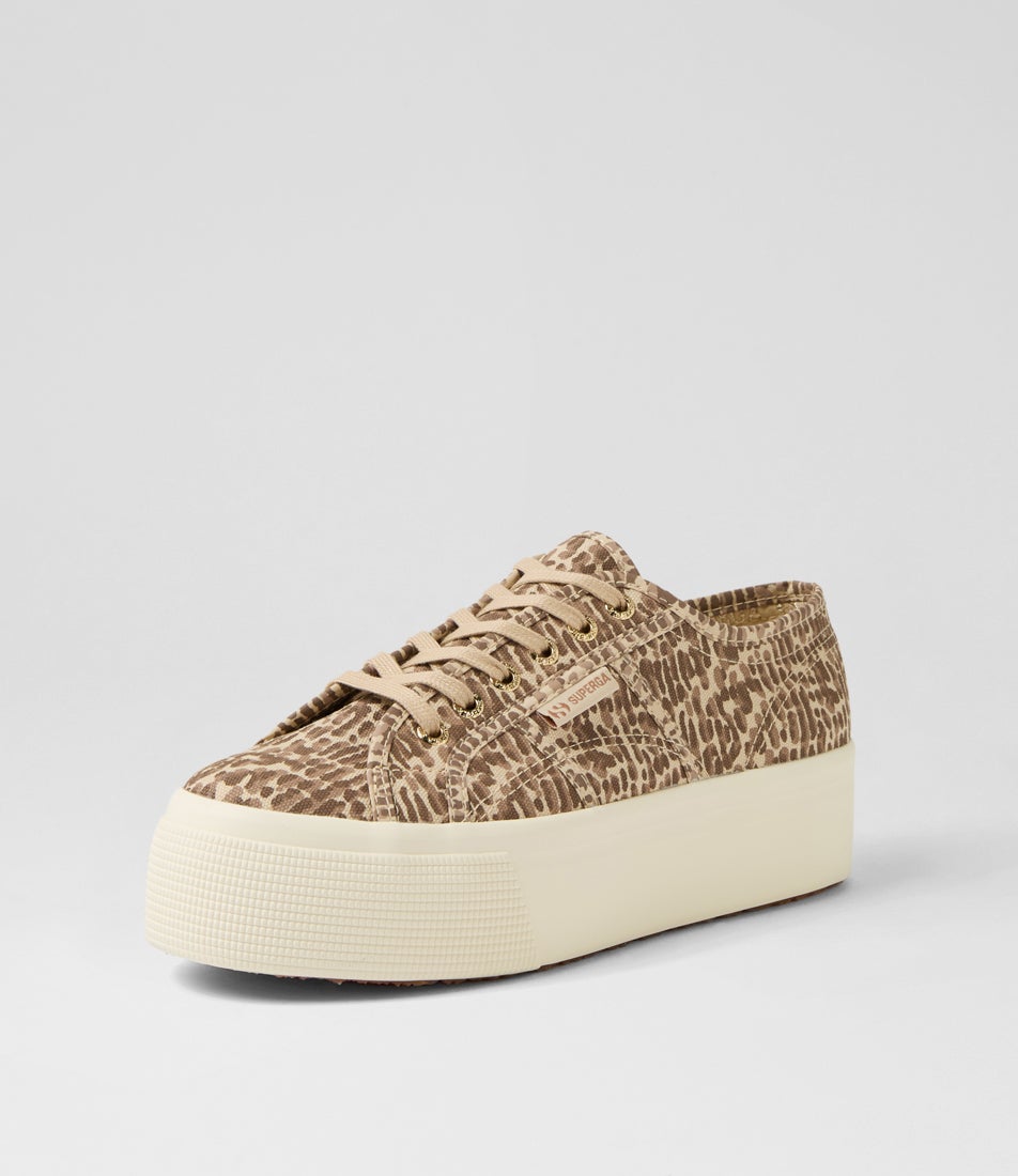2790 Platform Jaguar Print Canvas Sneakers