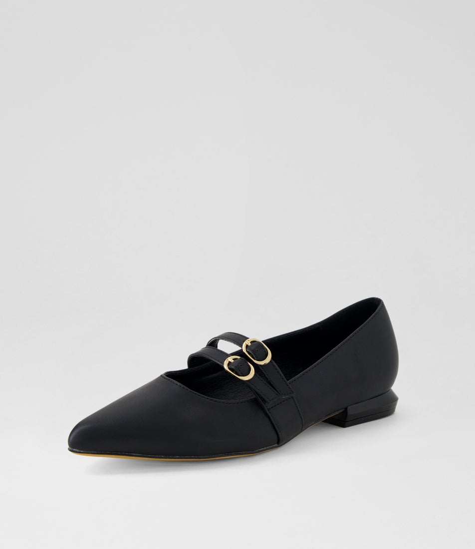 Vartari Black Flat Shoes