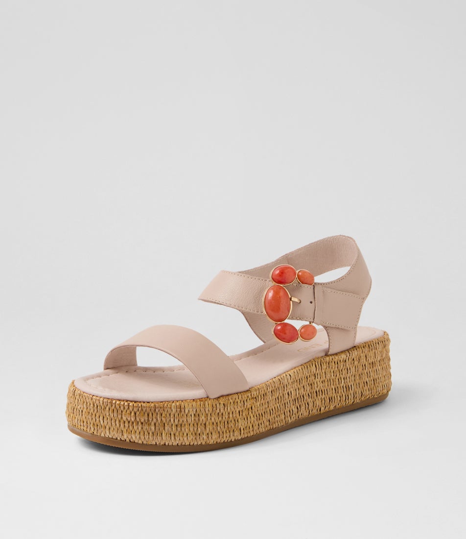 Zookies Nude Melon Leather Sandals