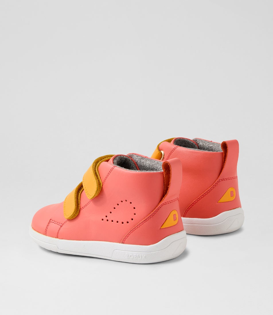 Kp Grass Court High 2 Junior Nasturtium Saffron Leather Ankle Boots