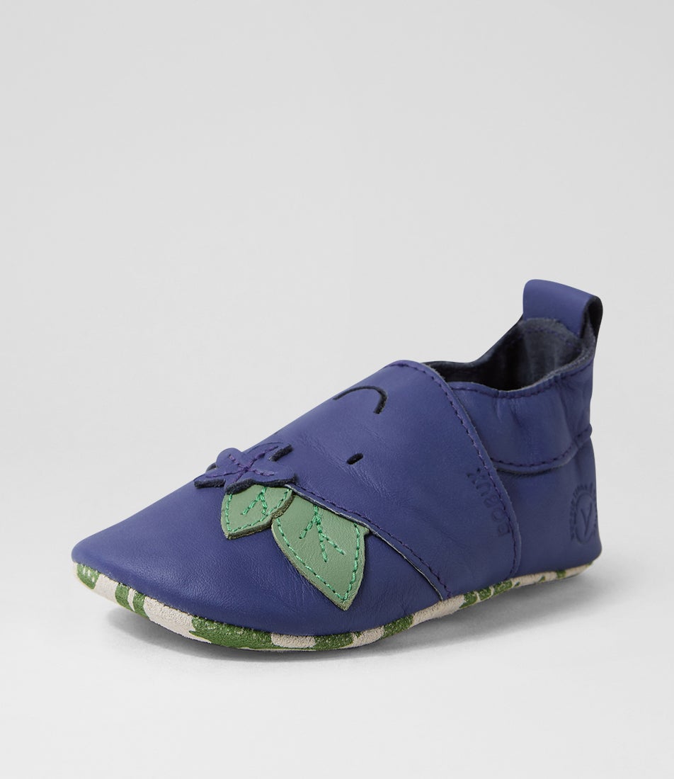 Ss Blueberry Dash Infant Twilight Blue Leather Flat Shoes