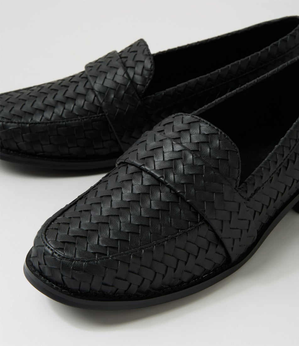 Harlow Loafer Black Weave Loafers