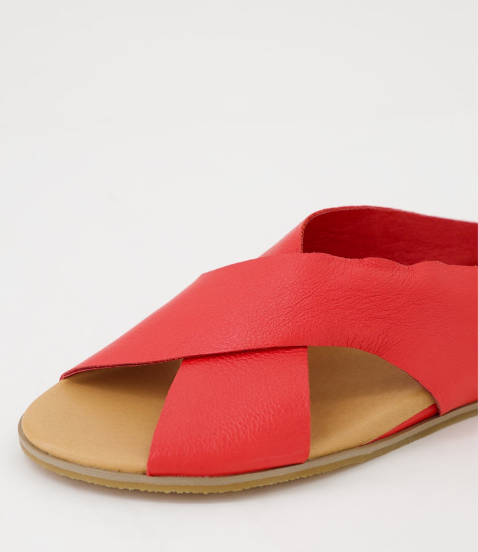 Harli Red Leather Sandals