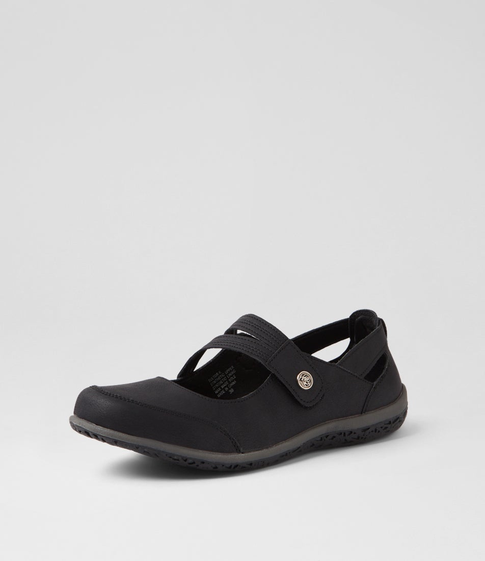 Sultor Black Flat Shoes