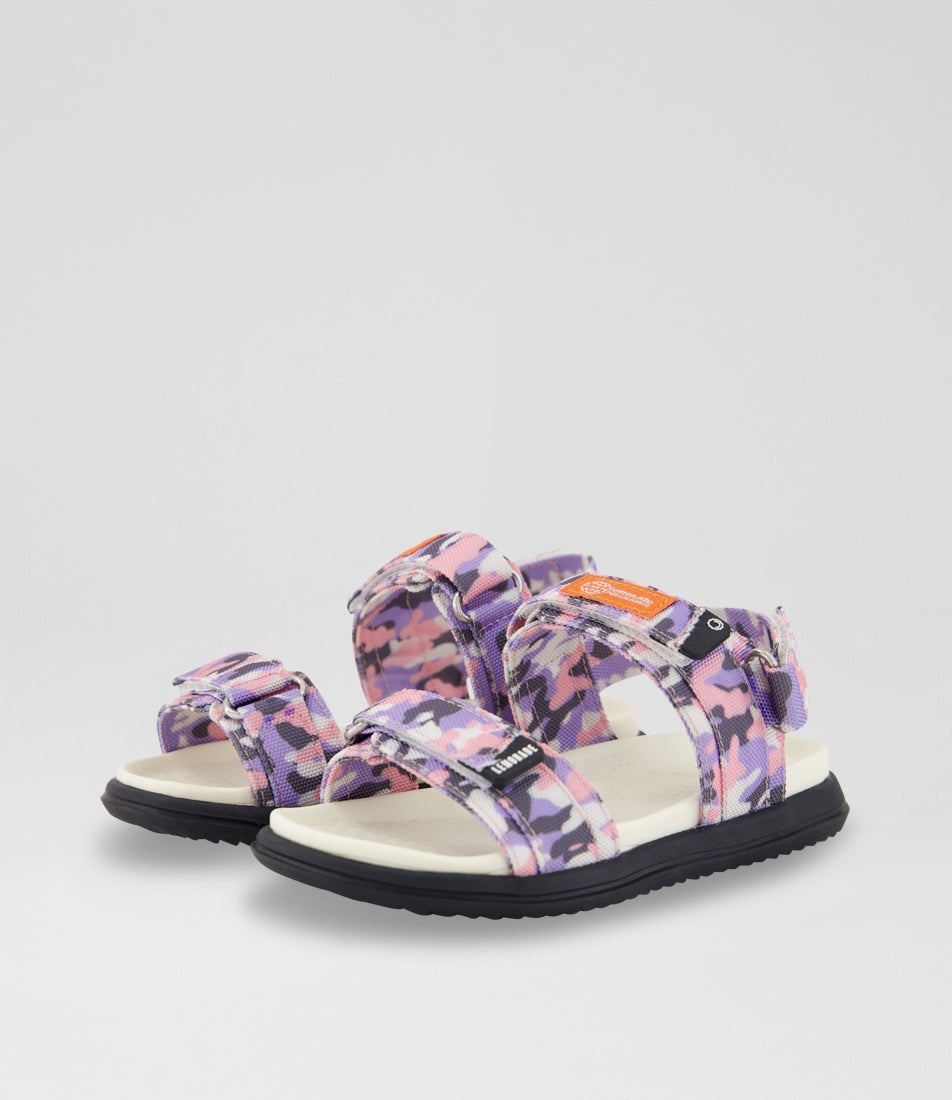 Captain Junior Candy Camo Canvas Sandals