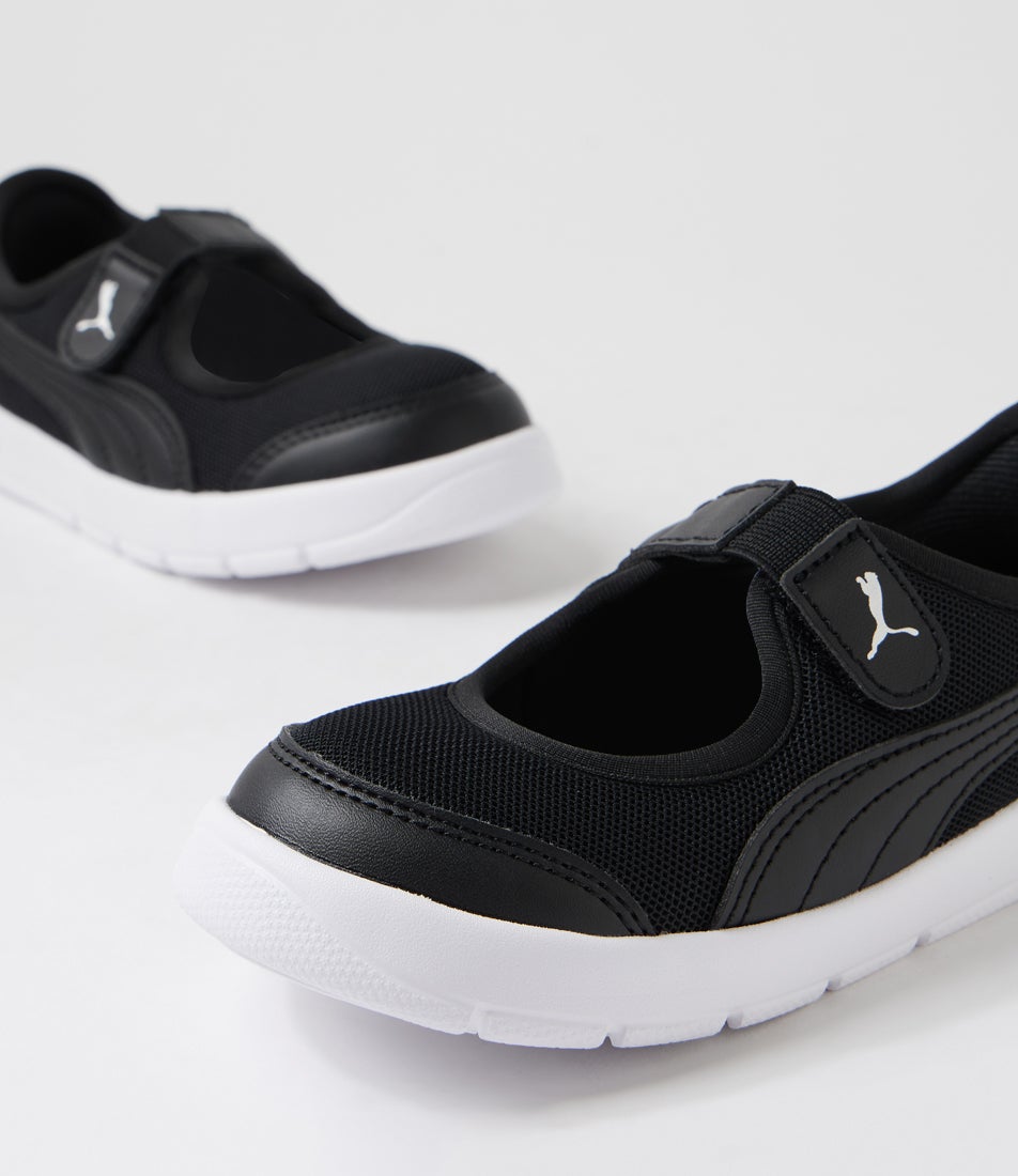 Courtflex V3 Lina Toddler Black Fabric Mary Janes