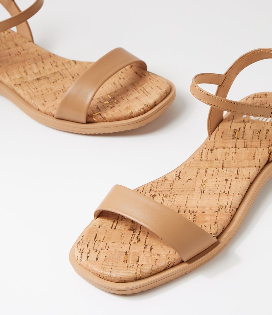 Sandal Cork Tan Leather Sandals