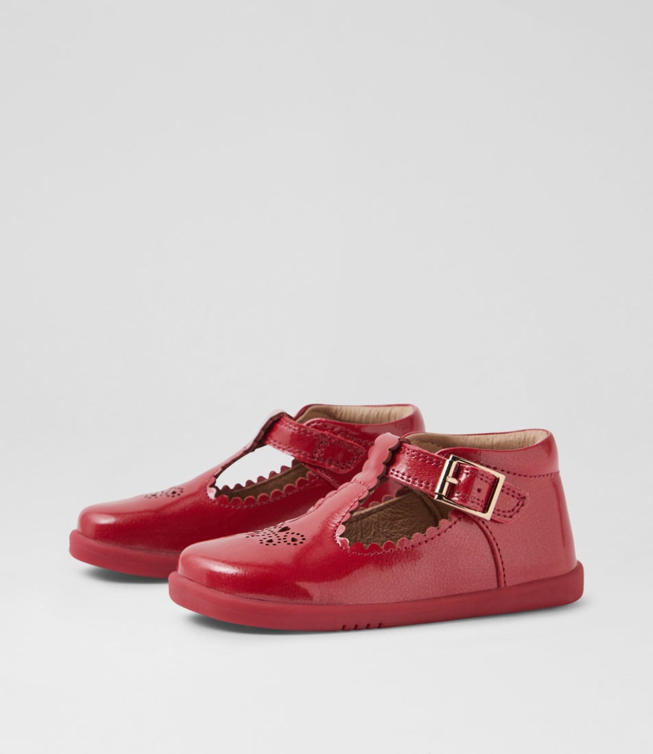 Iw Poppy Toddler Raspberry Patent Leather Flat Shoes