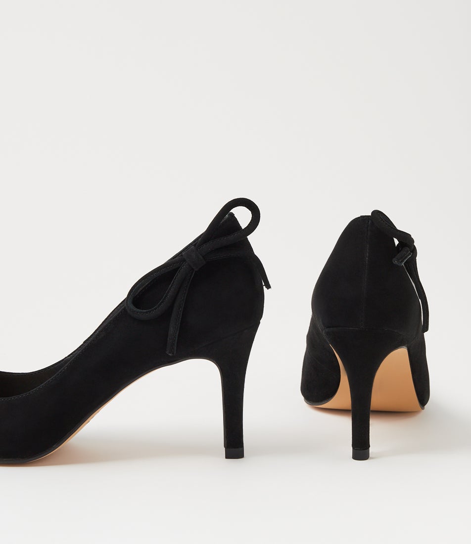 Badere Black Suede Pump Heels