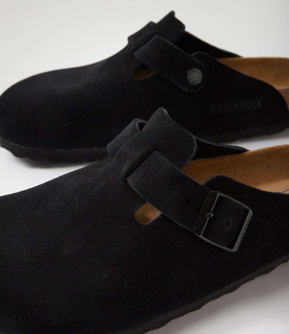 Boston Sfb Black Suede Flat Shoes