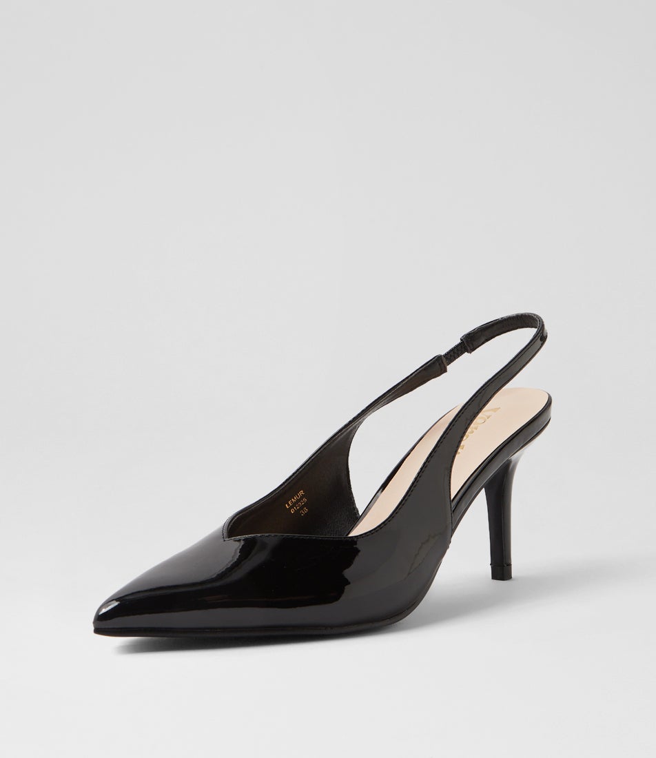 Lemur Black Patent Pu Heels
