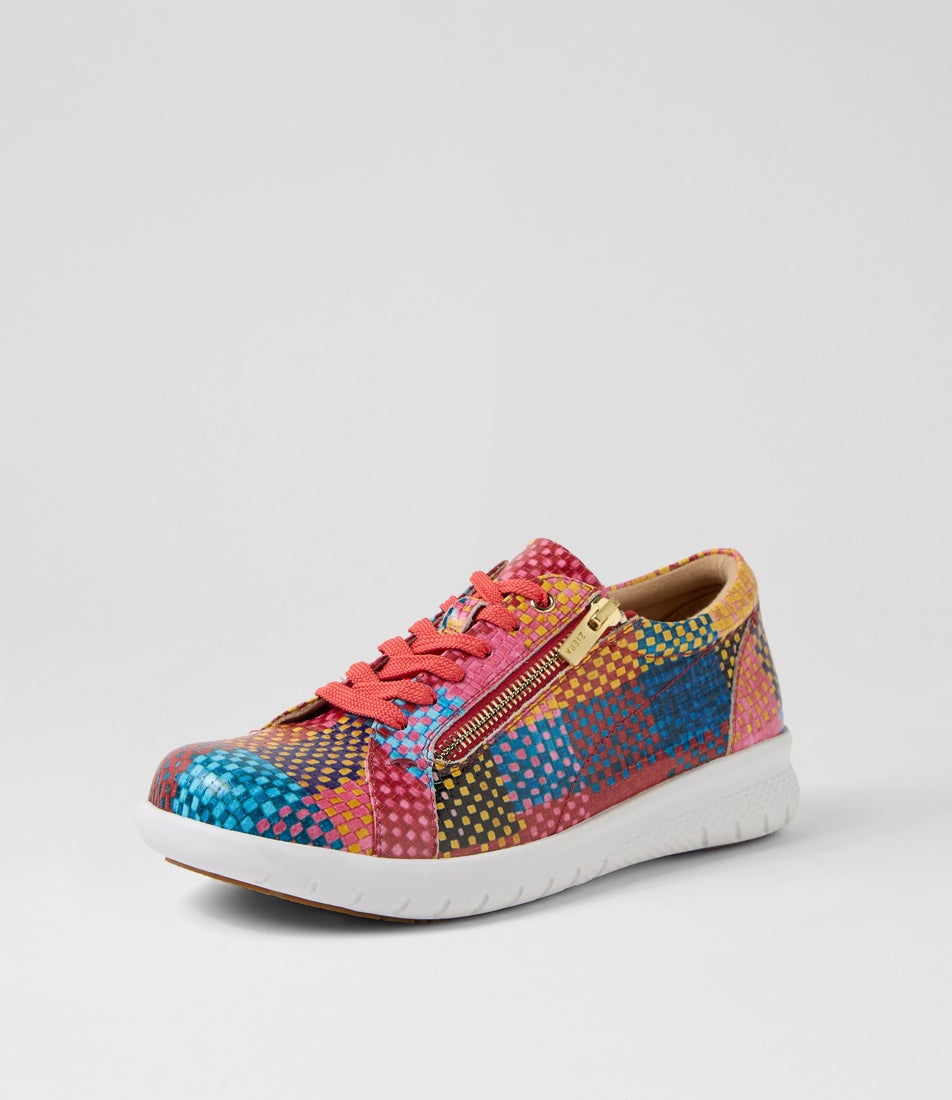 Solar Xf Bright Check Multi Leather Sneakers