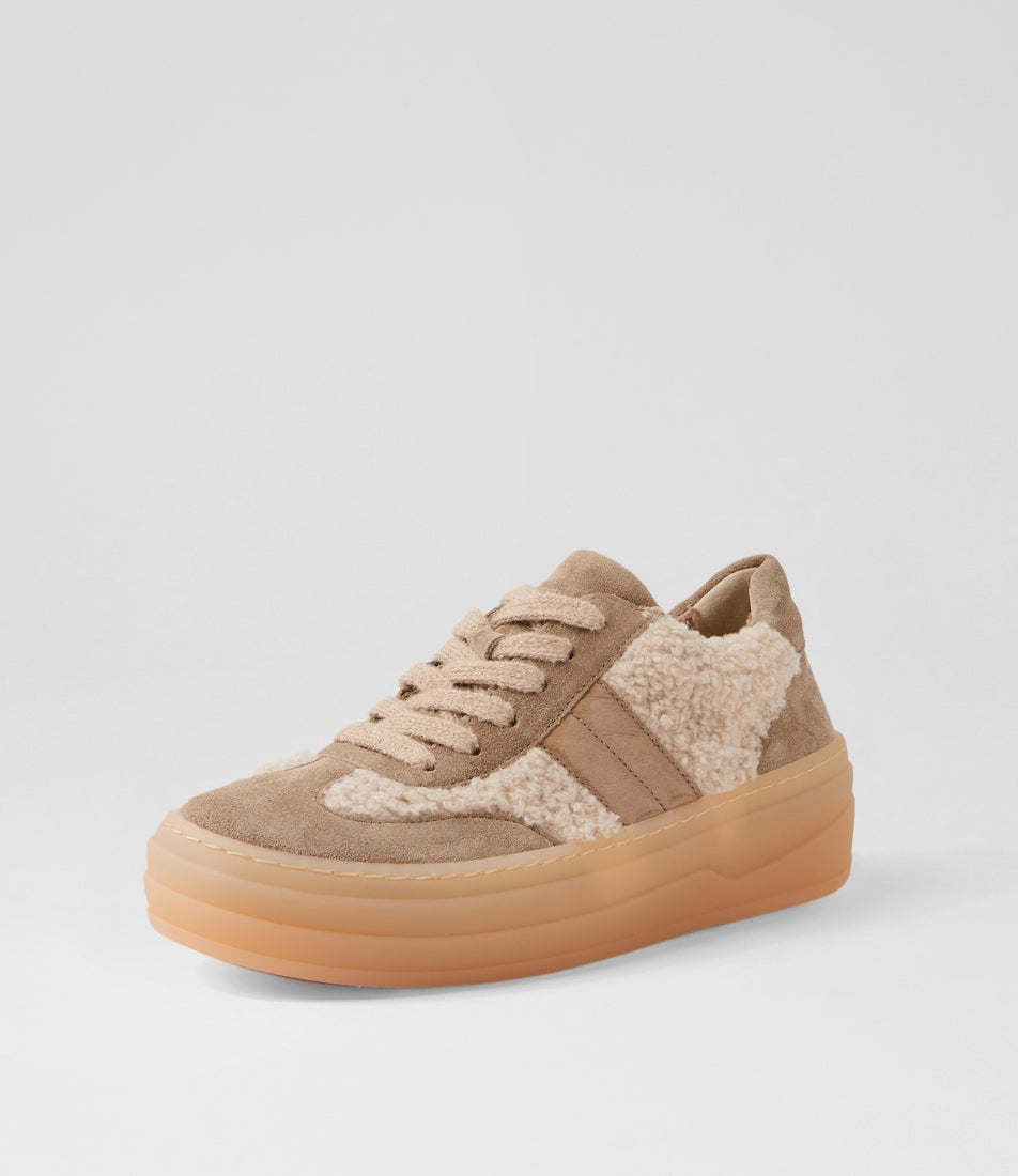 Kalista Beige Suede Multi Sneakers