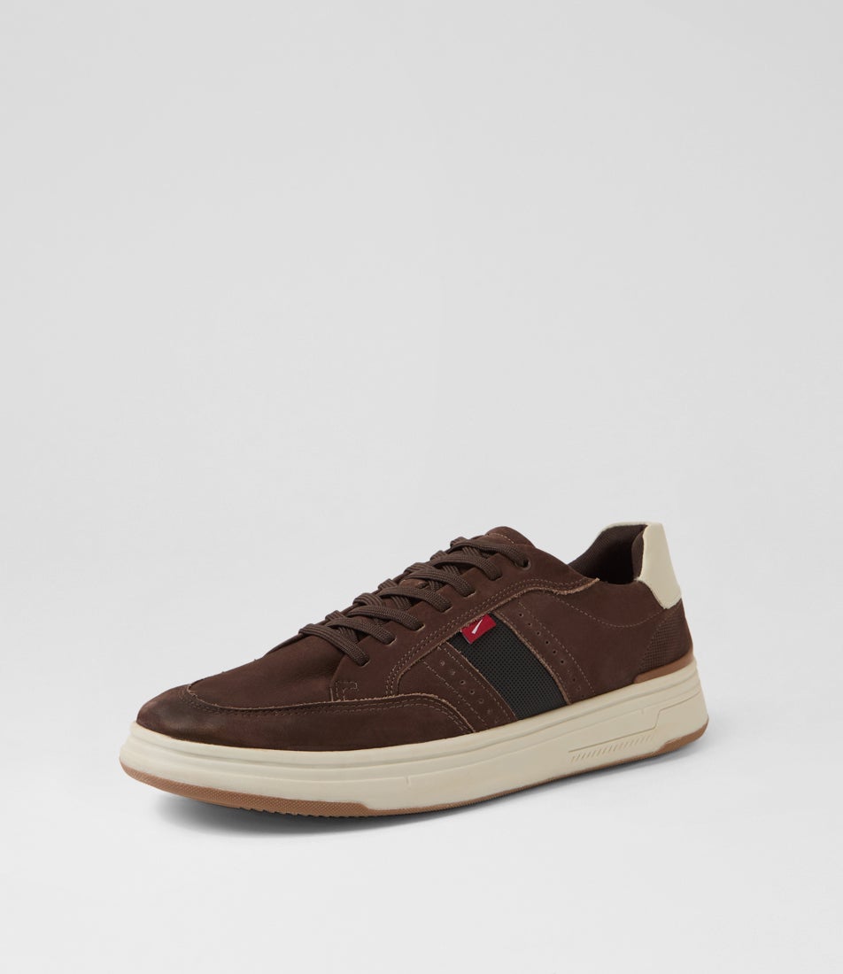 Noe Tabacco Leather Sneakers