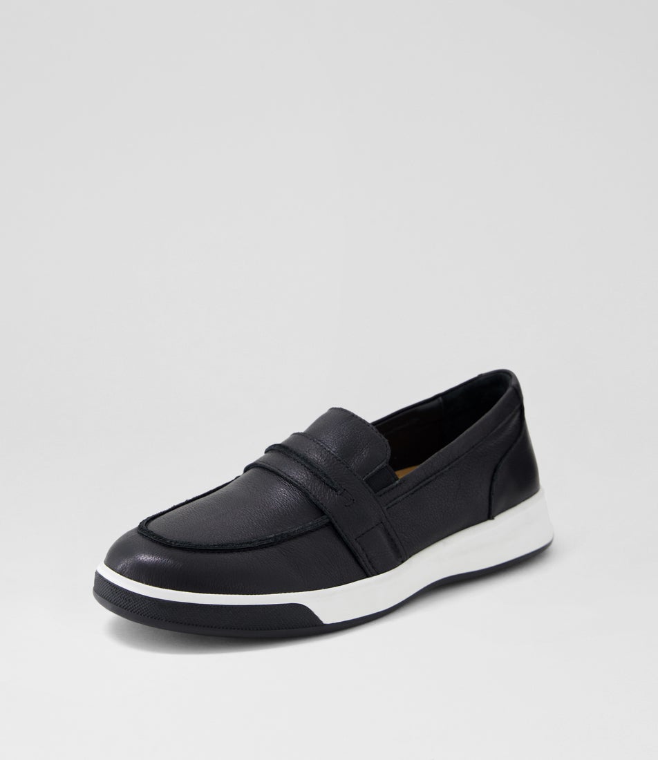 Aindrea Xf Black Leather Sneakers