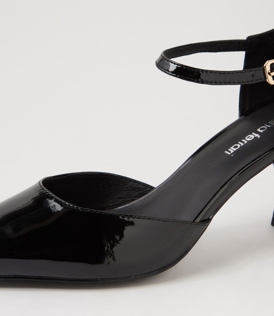 Tizer Black Patent Leather Heels