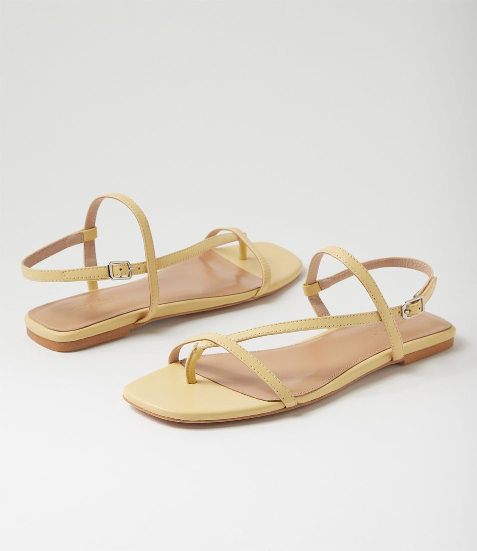 Rollina Lemon Leather Sandals