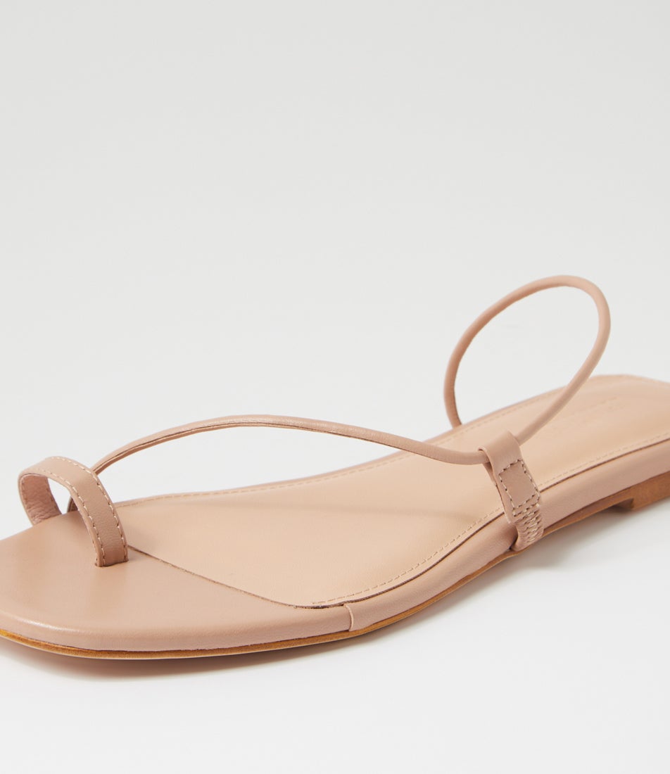 Ruubi Nude Leather Sandals
