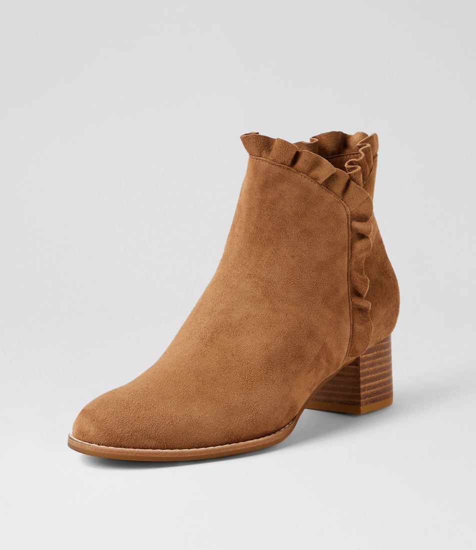 Yebby Light Choc Suede Ankle Boots