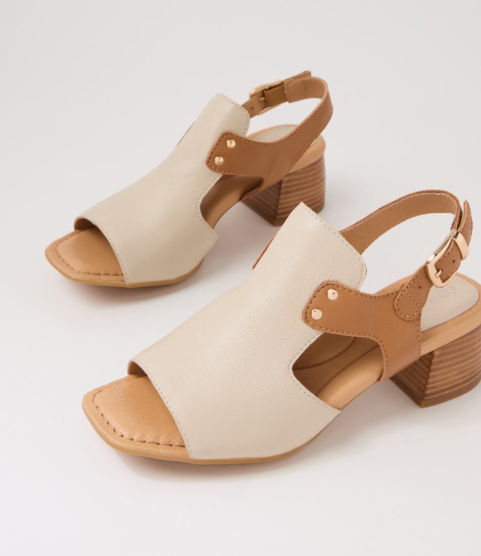Franko Almond Dark Tan Leather Sandals Franko Almond Dark Tan Leather Sandals