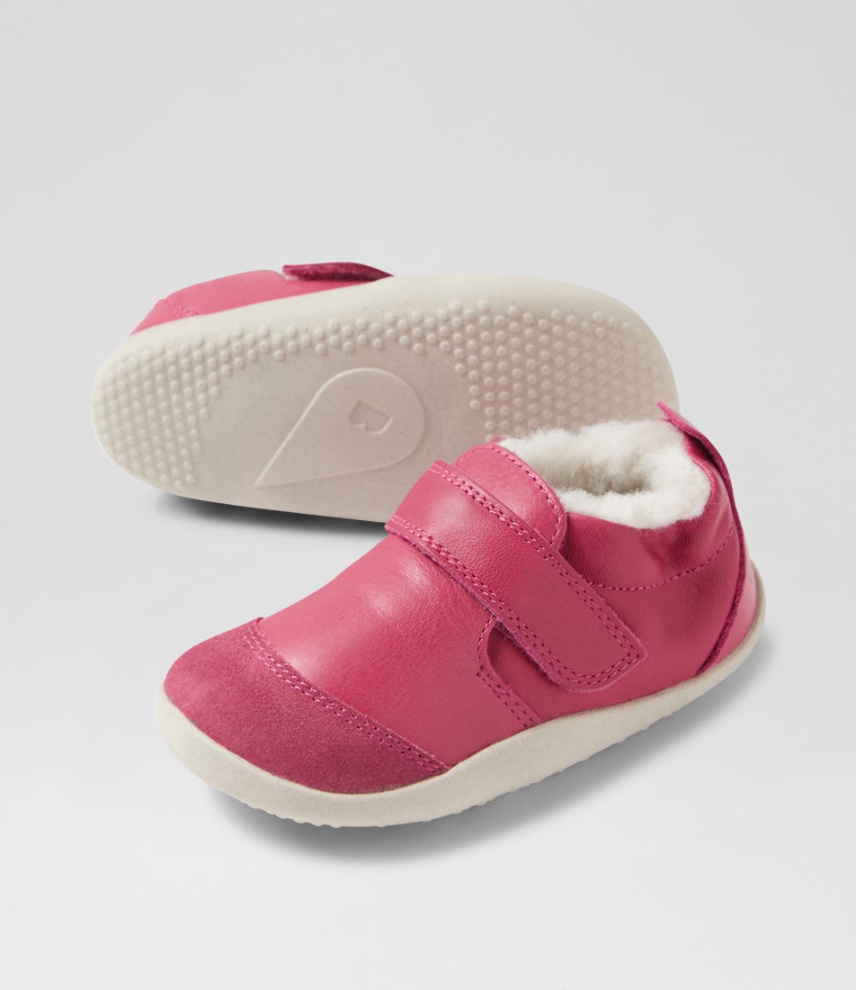 Xp Marvel Arctic Infant Cerise Leather Flat Shoes