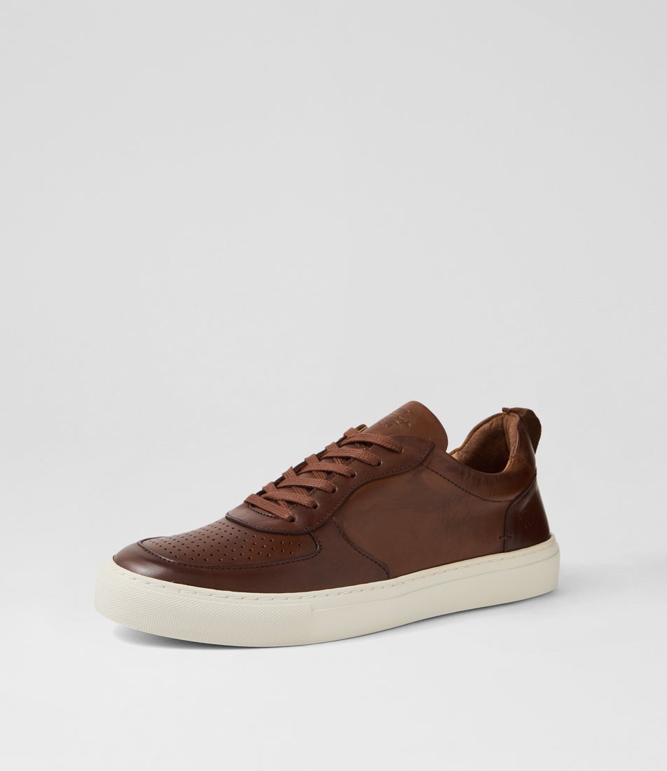 Sleet Cognac Leather Sneakers