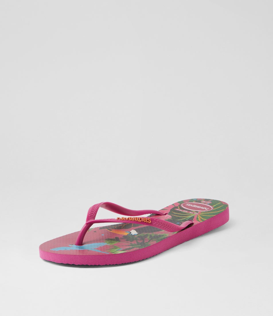 Slim Summer Bliss Rose Gum Rubber Thongs