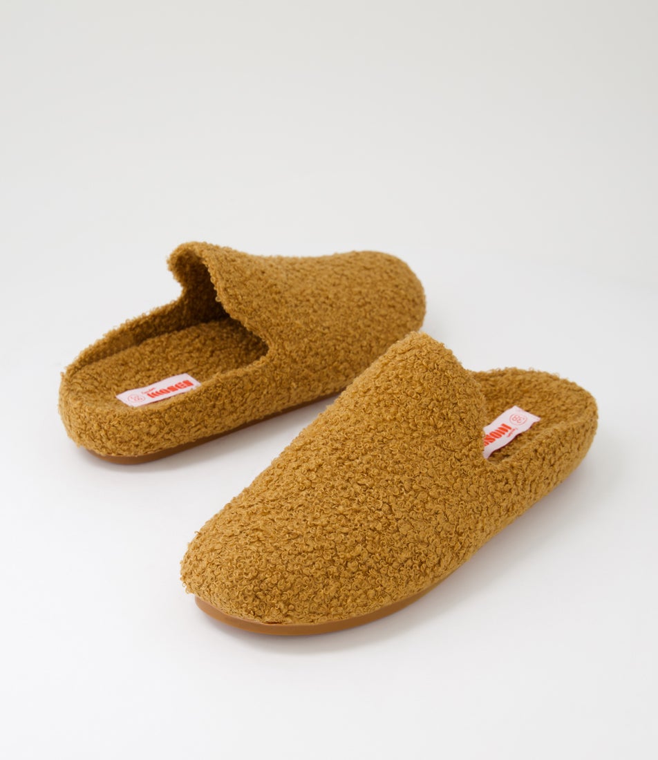 Kush Caramel Fabric Slippers