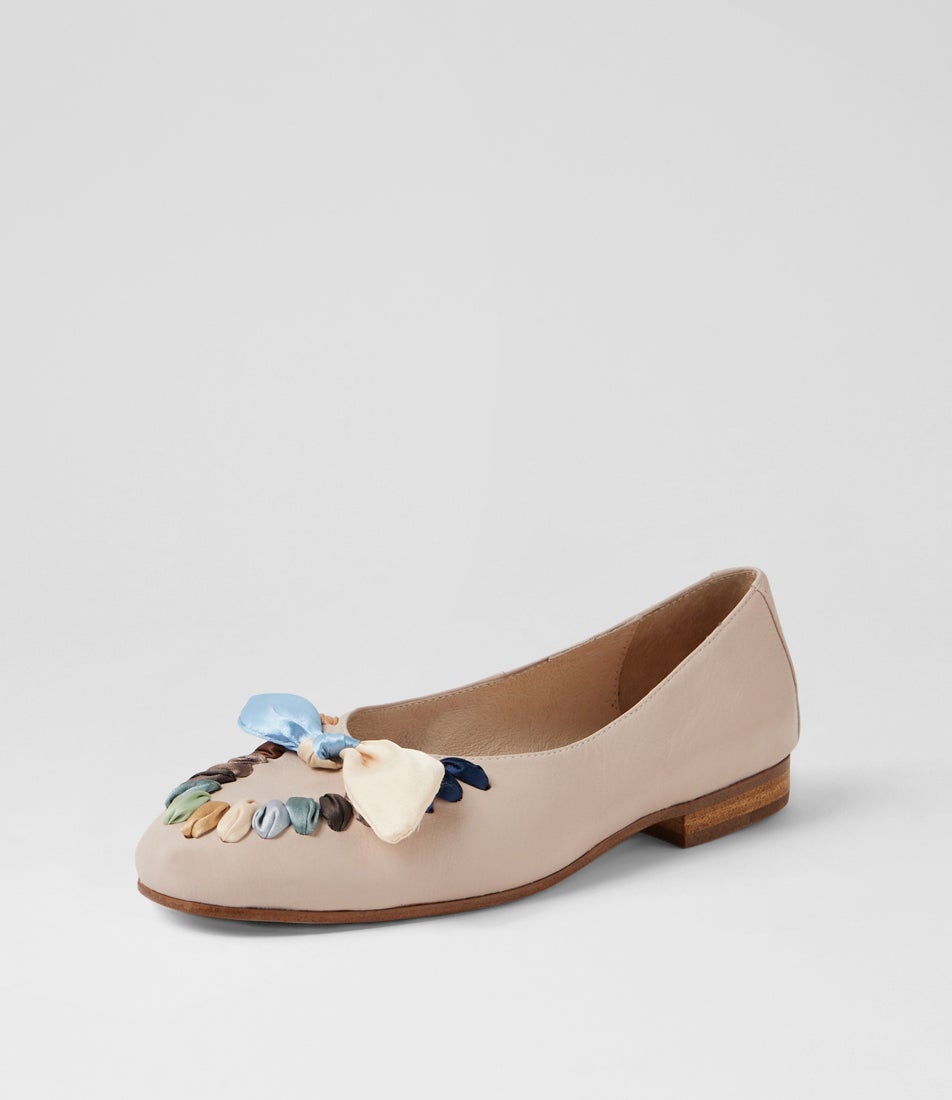 Ibex Milk Multi Leather Ballet Flats