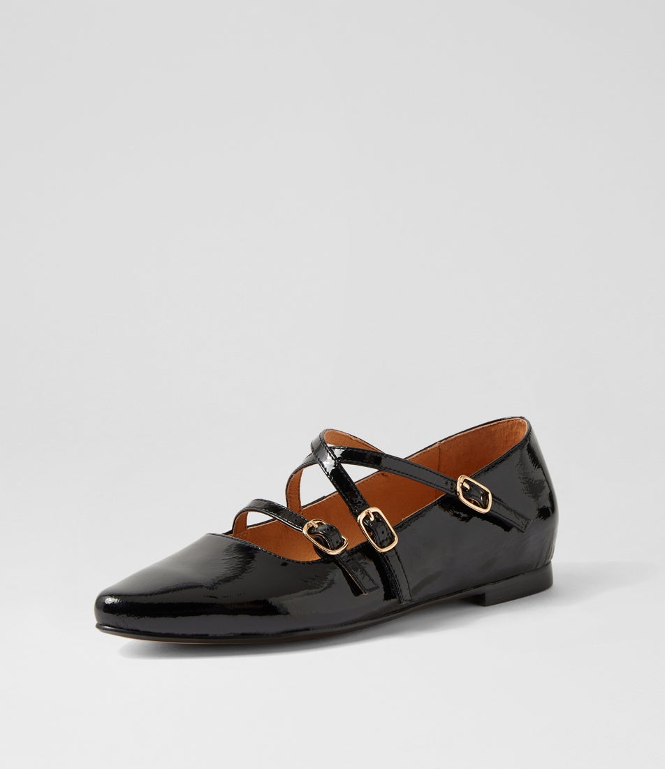 Sabecca Black Patent Leather Ballet Flats