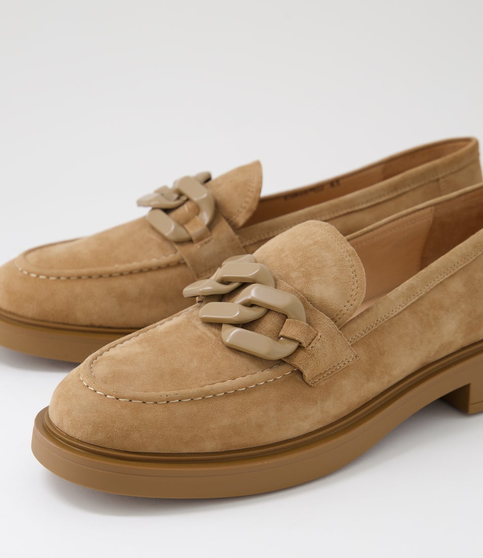 Ishie Light Choc Suede Loafers