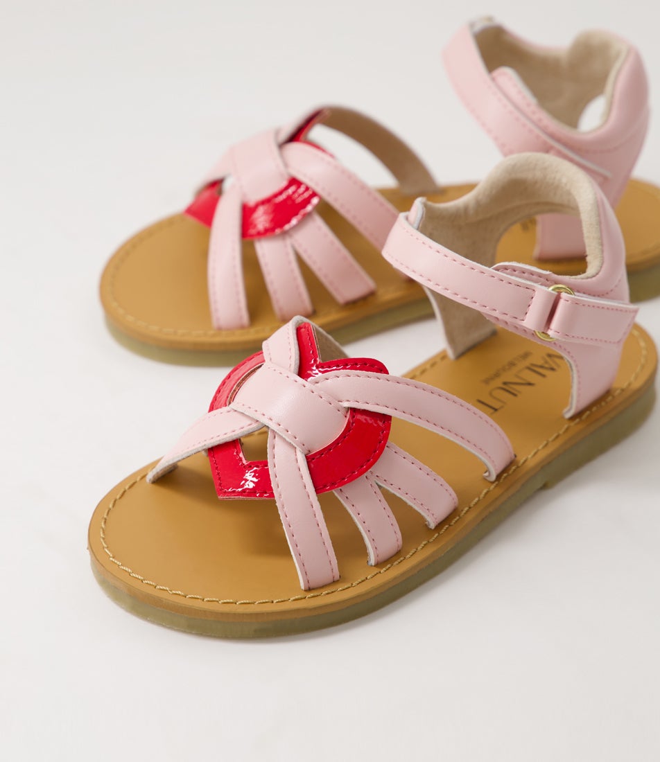 Rae Junior Pink Canvas Sandals