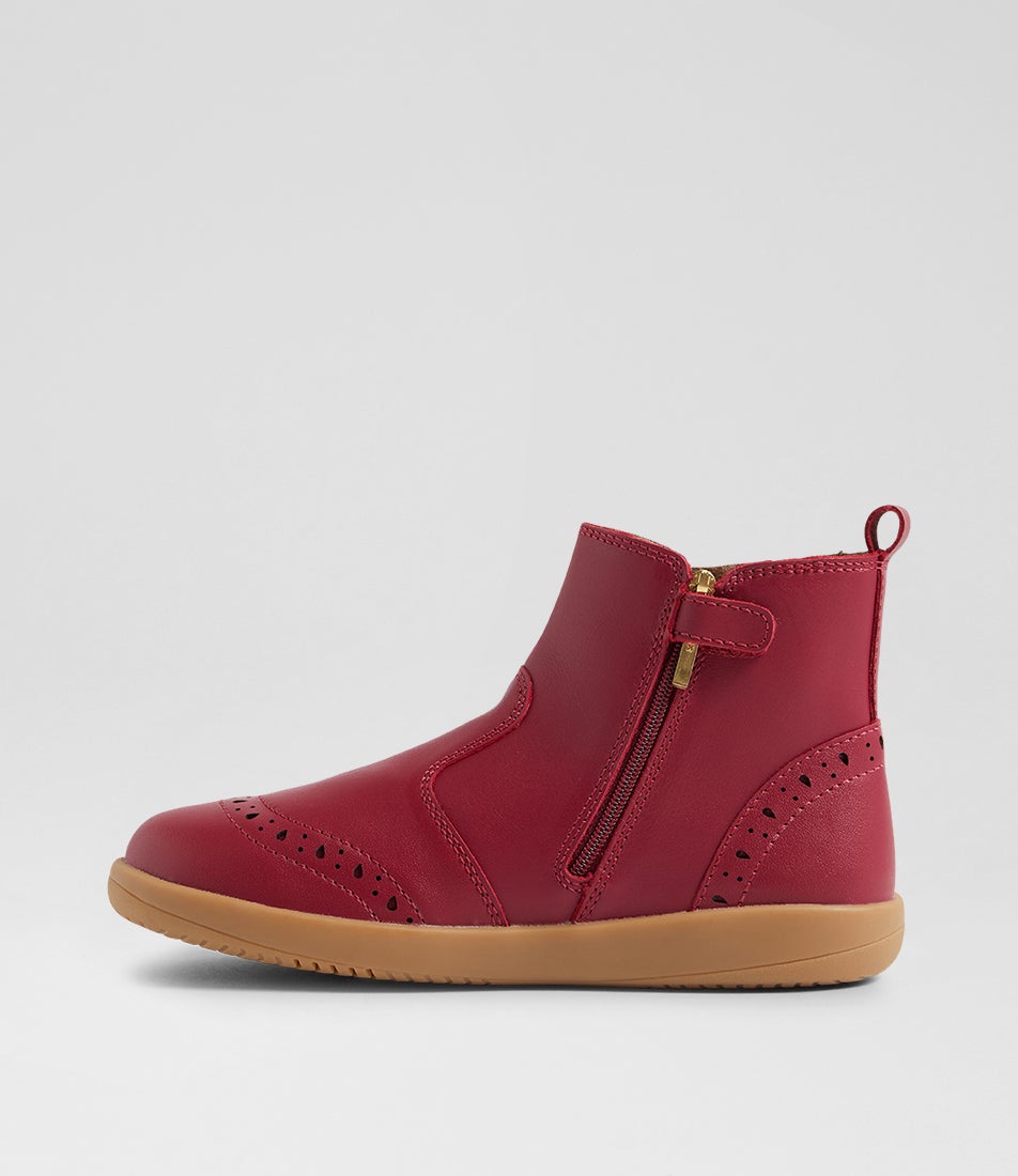 Kp Billie 2 Junior Tibitan Red Leather Ankle Boots