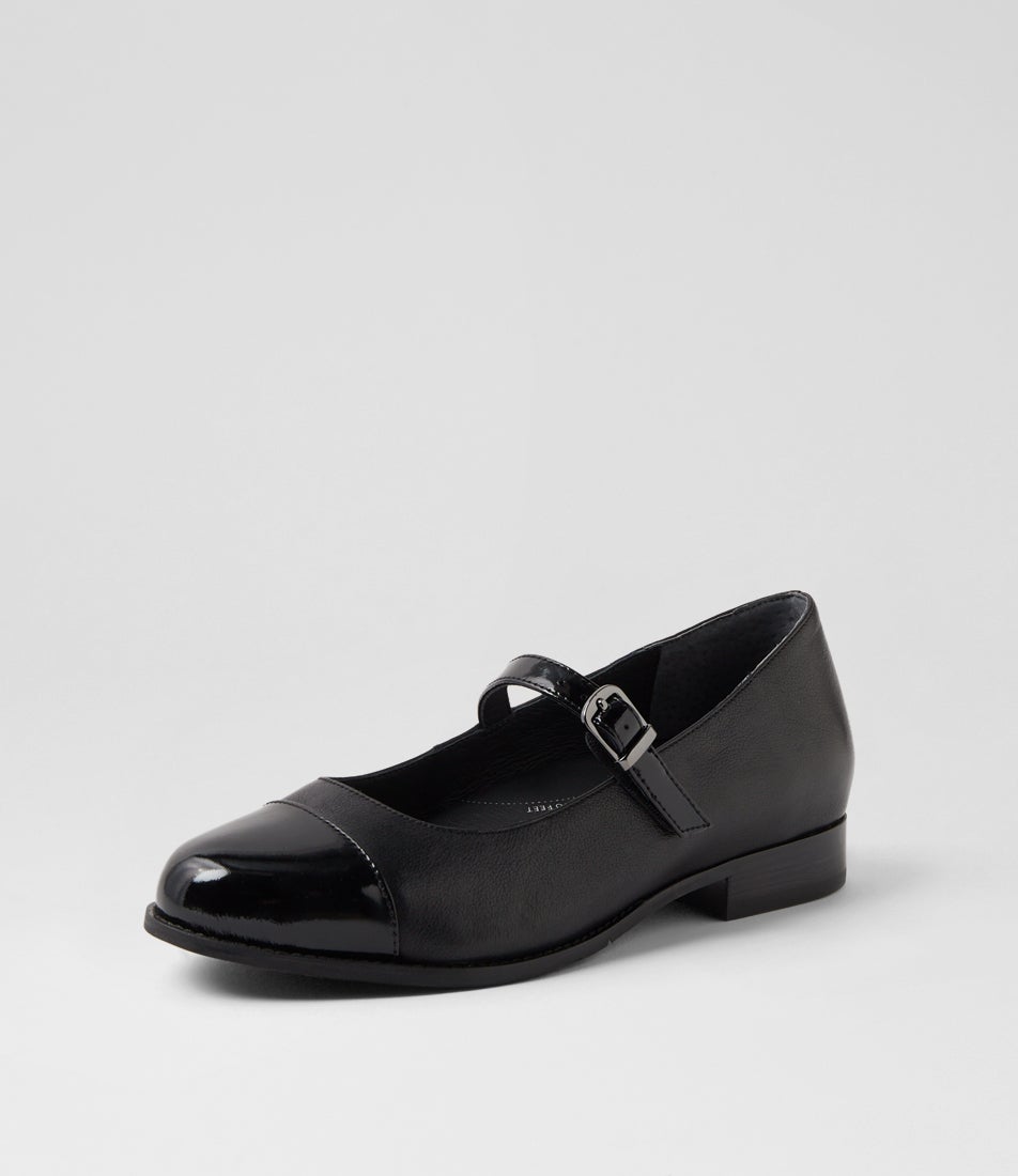 Tayora Xf Black Patent Leather Flat Shoes