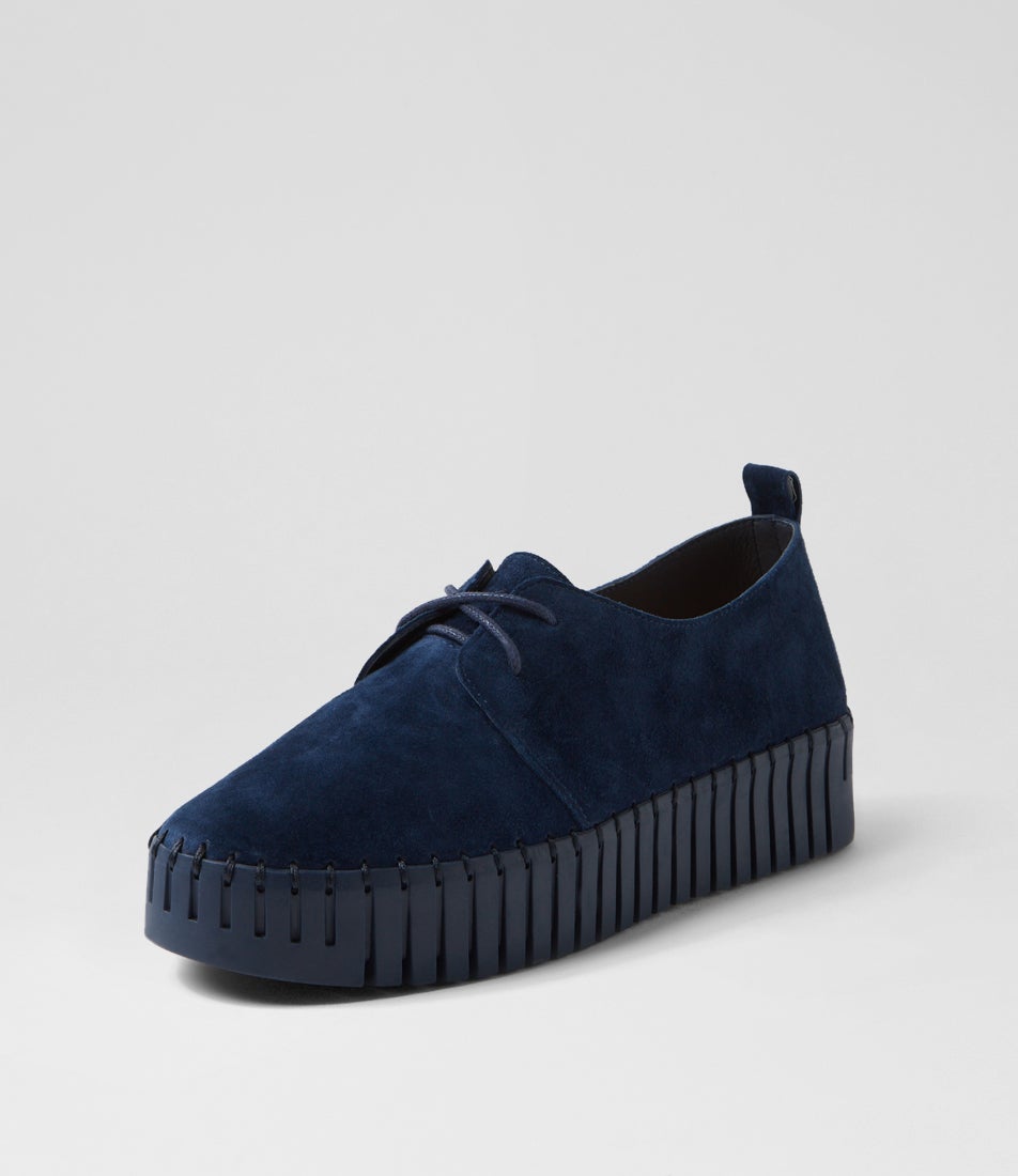 Brooks Navy Suede Sneakers
