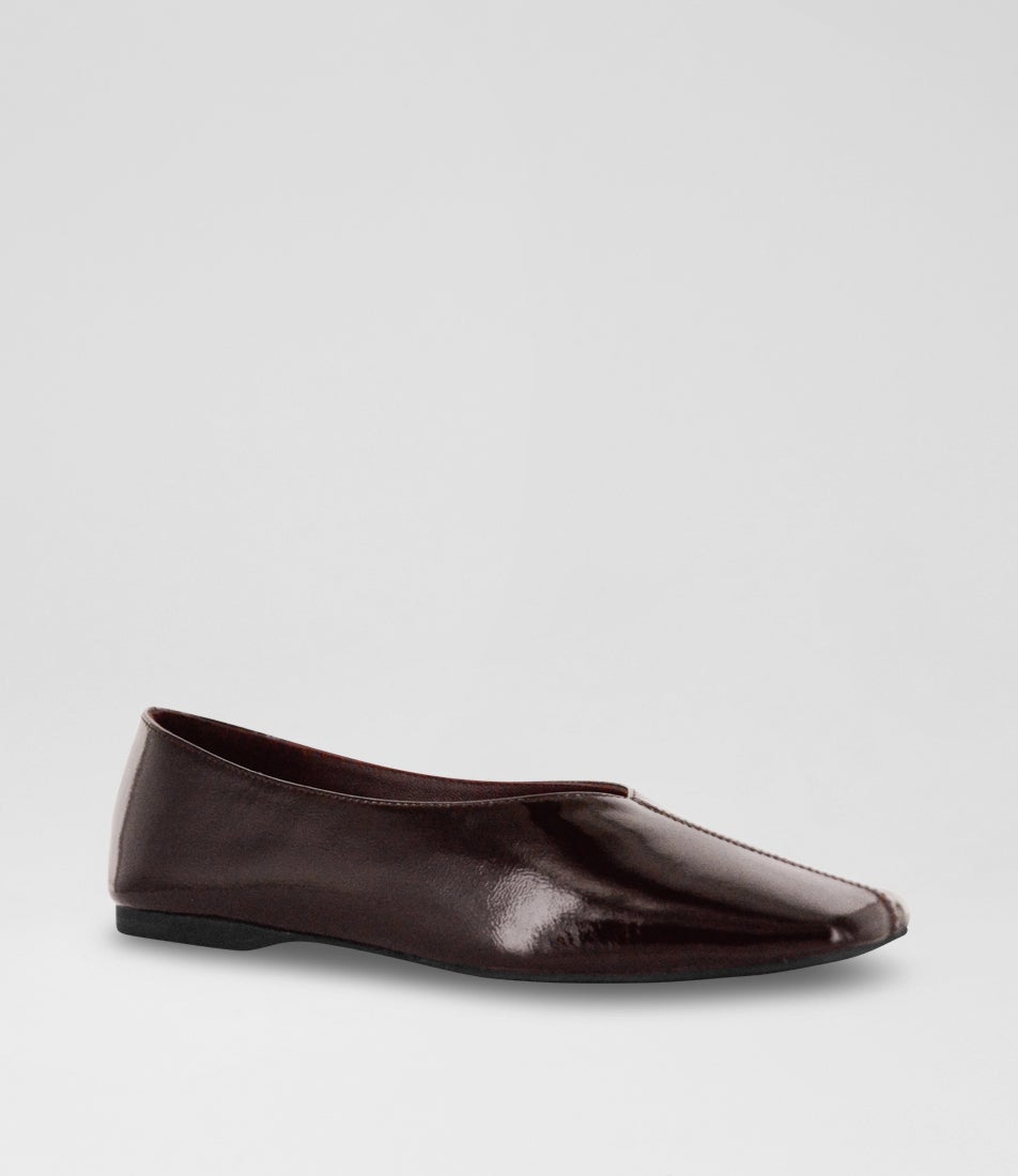 Brynn Merlot Patent Leather Ballet Flats