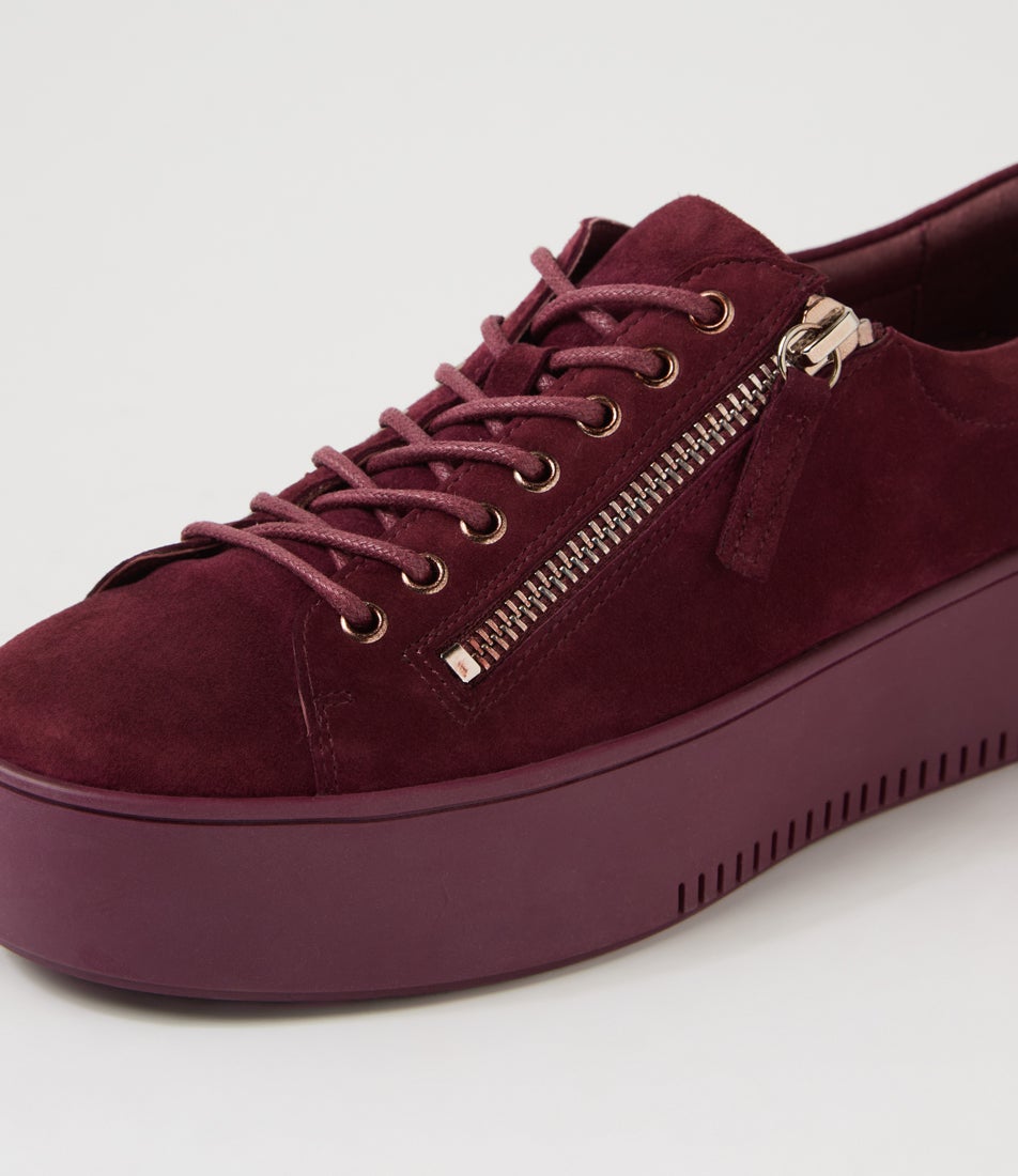 Wolfie Burgundy Suede Sneakers