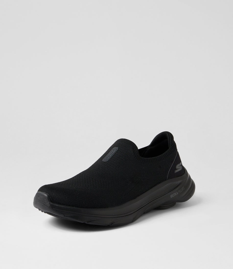 Go Walk 8 Black Fabric Sneakers