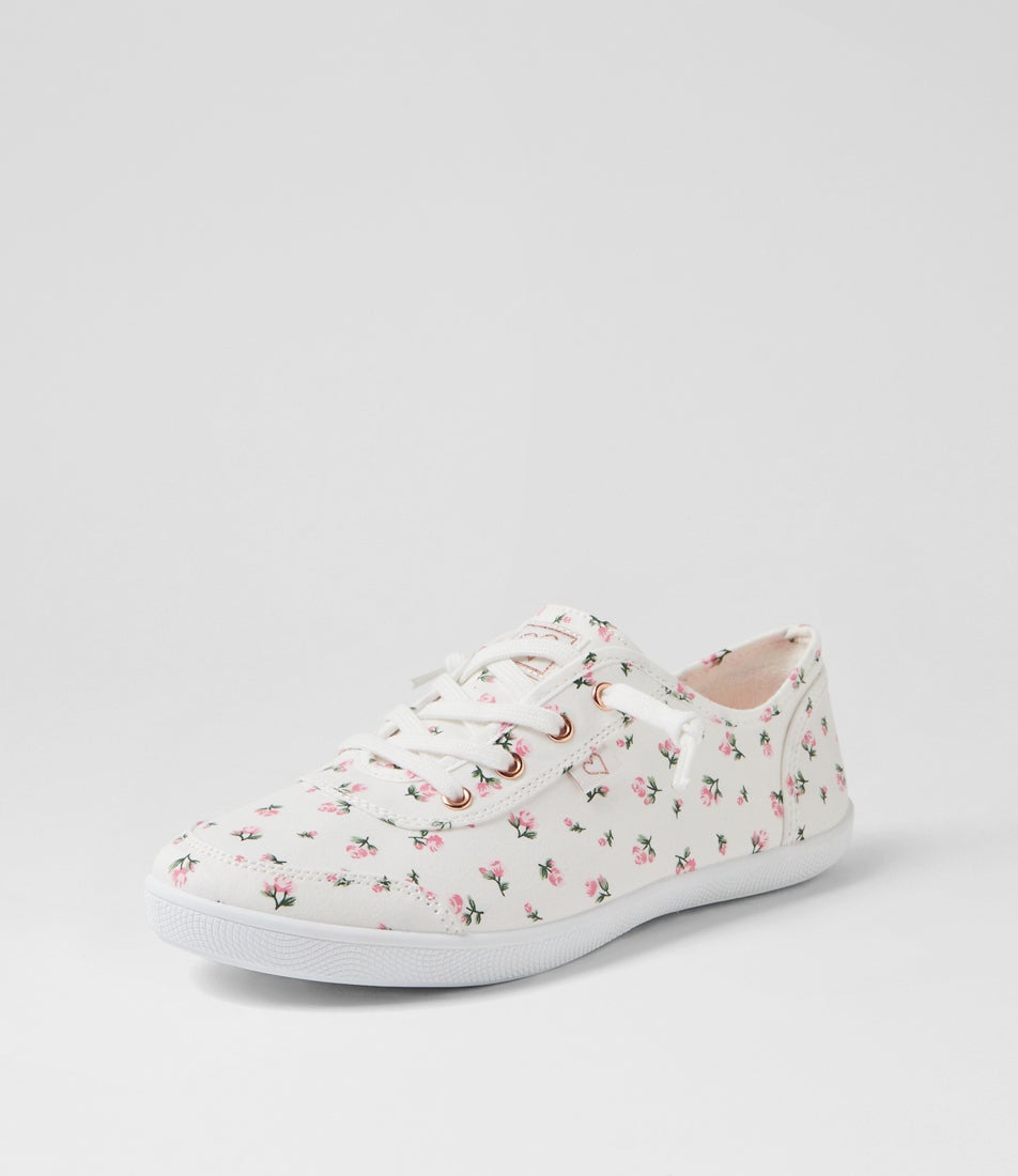 Mynka Mini Floral Canvas Lace Ups Sneakers