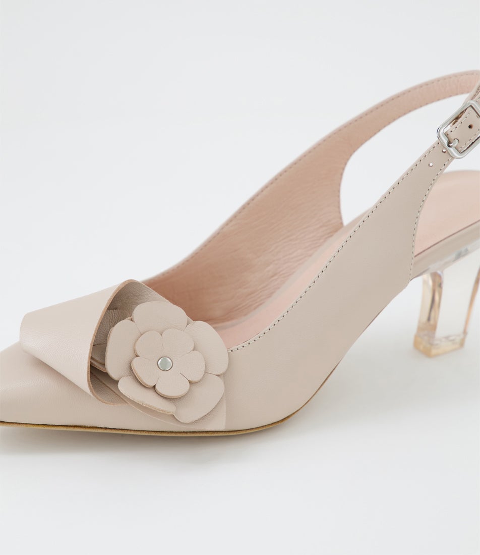 Kathi Nude Leather Heels