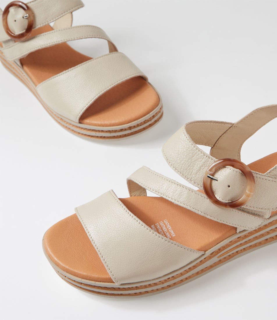 Charleen Almond Leather Sandals