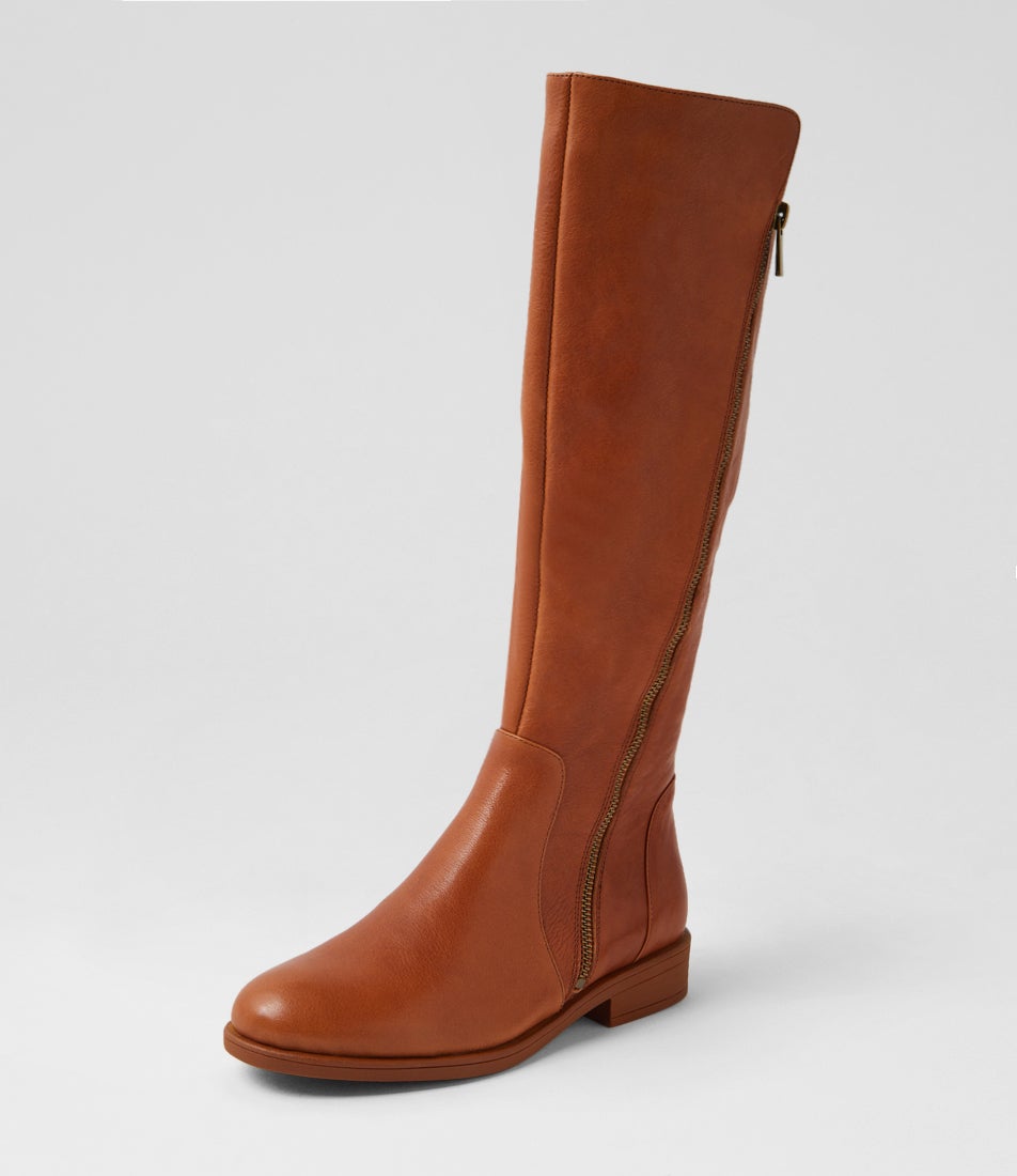 Malachi Whiskey Leather Knee High Boots