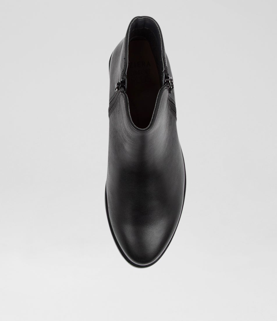 Skylars Xf Black Leather Ankle Boots