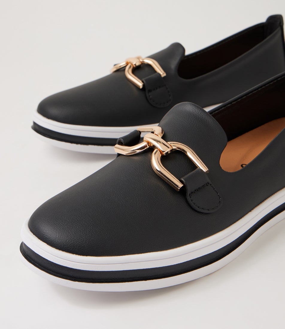 Nadison Black Flat Shoes