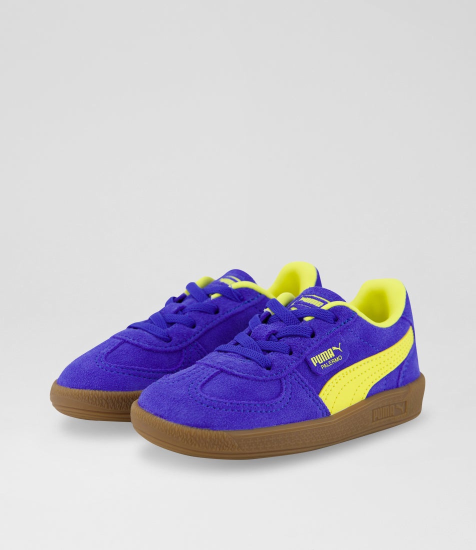 Palermo Toddler Royal Sapphire Lemon Meringue Suede Sneakers