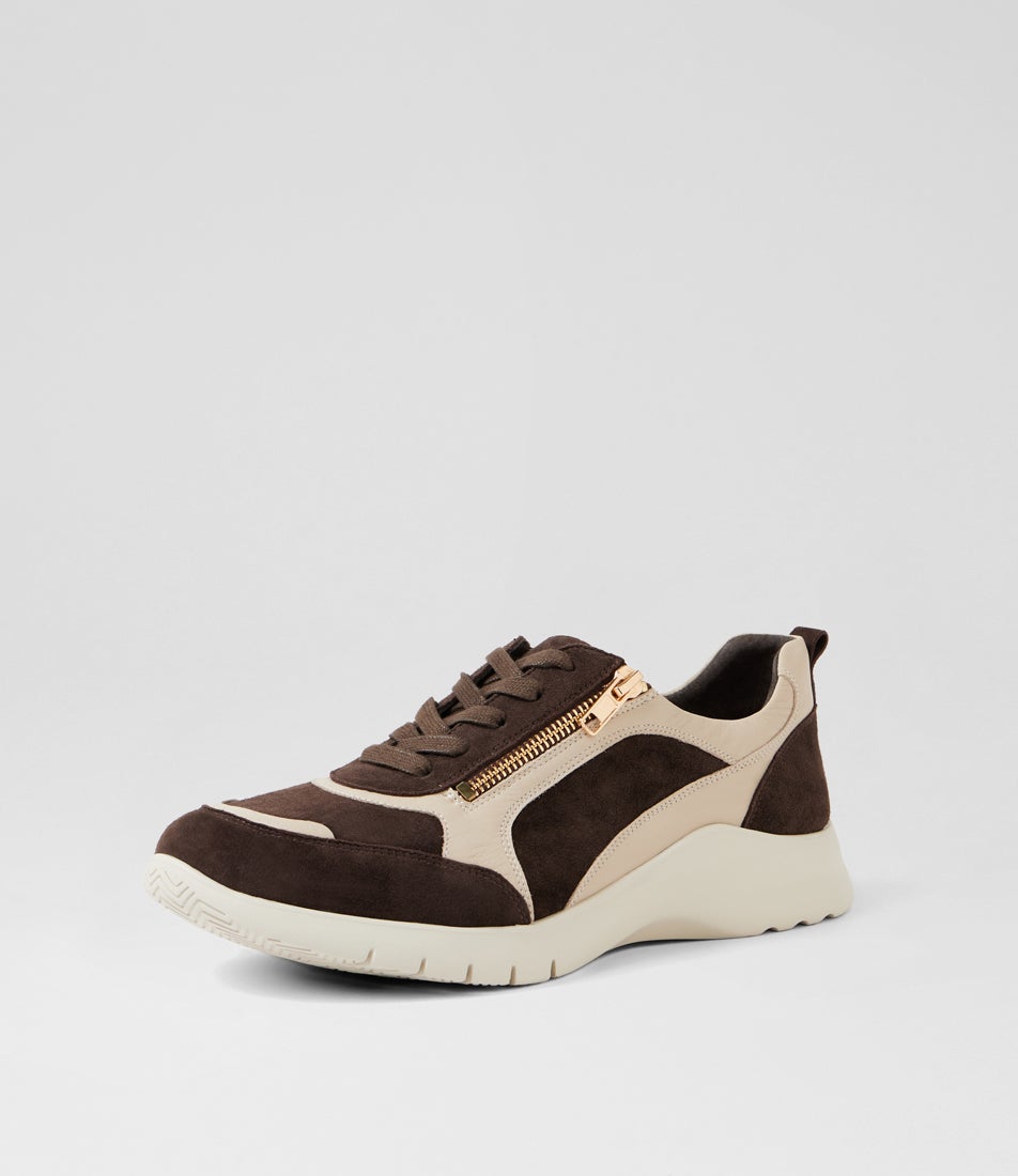 Parlay Xw Choc Almond Suede Leather Sneakers